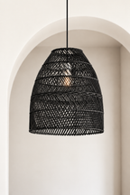 Rotan lamp The Gubuk - Zwart