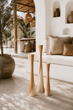 Suar Houten Kandelaars – Set van 3 (60, 80 & 100 cm)