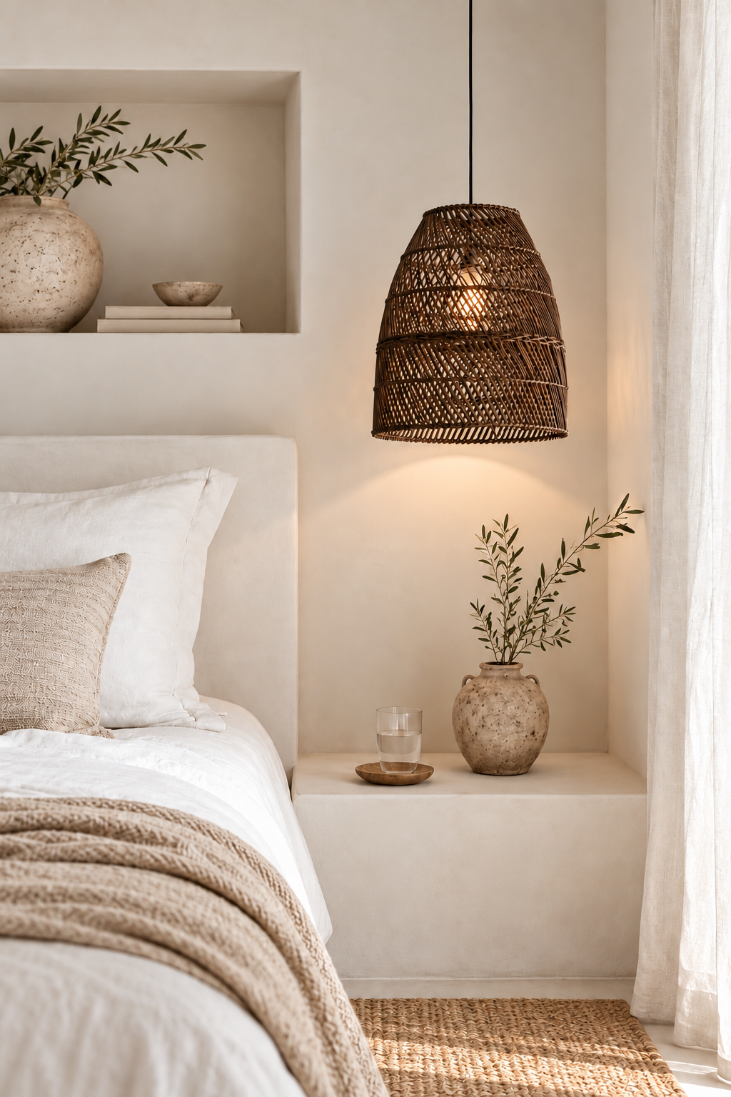 Rotan lamp The Gubuk - Bruin
