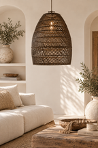 Rotan lamp The Gubuk - Bruin