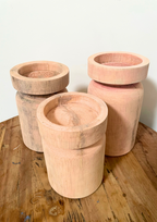 Houten Kaarshouder Oranje – L
