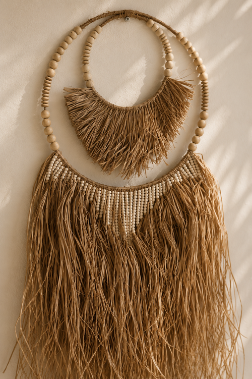 The Nala - Raffia Wandhanger