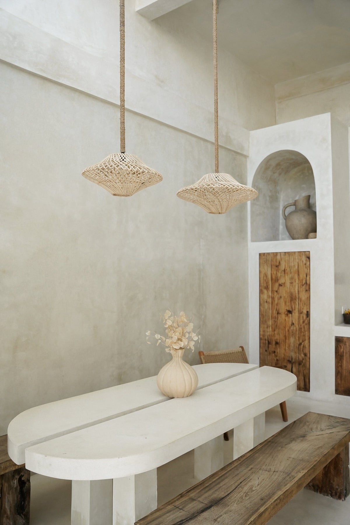 Rotan wandlamp - The Bulat Wall – M