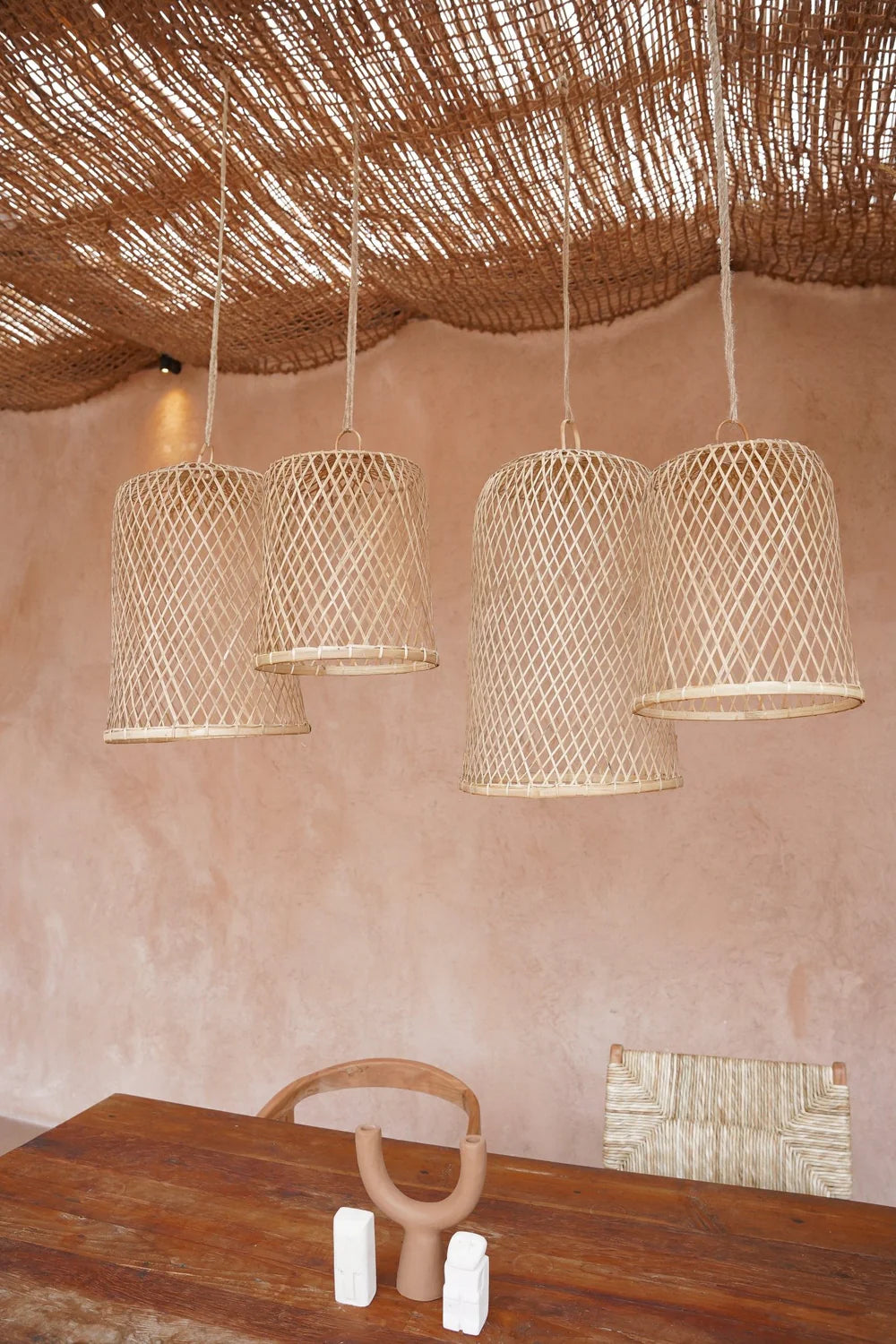 Bamboe lampen - The Buluh Pendant – Set van 4