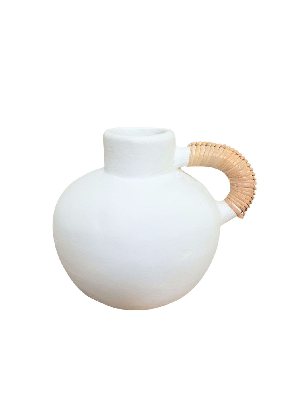 The White Rattan Vase – M – Hippie Monkey - Hippie Monkey Store - Wholesale B2B Dropshipping
