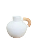 Rotan Terracotta Vaas - M - Wit