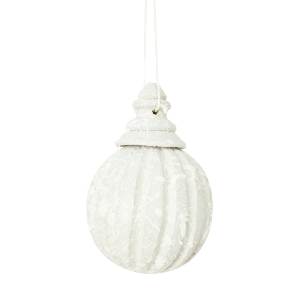 The White Xmas Hanger – L - Kerstbal - Hippie Monkey
