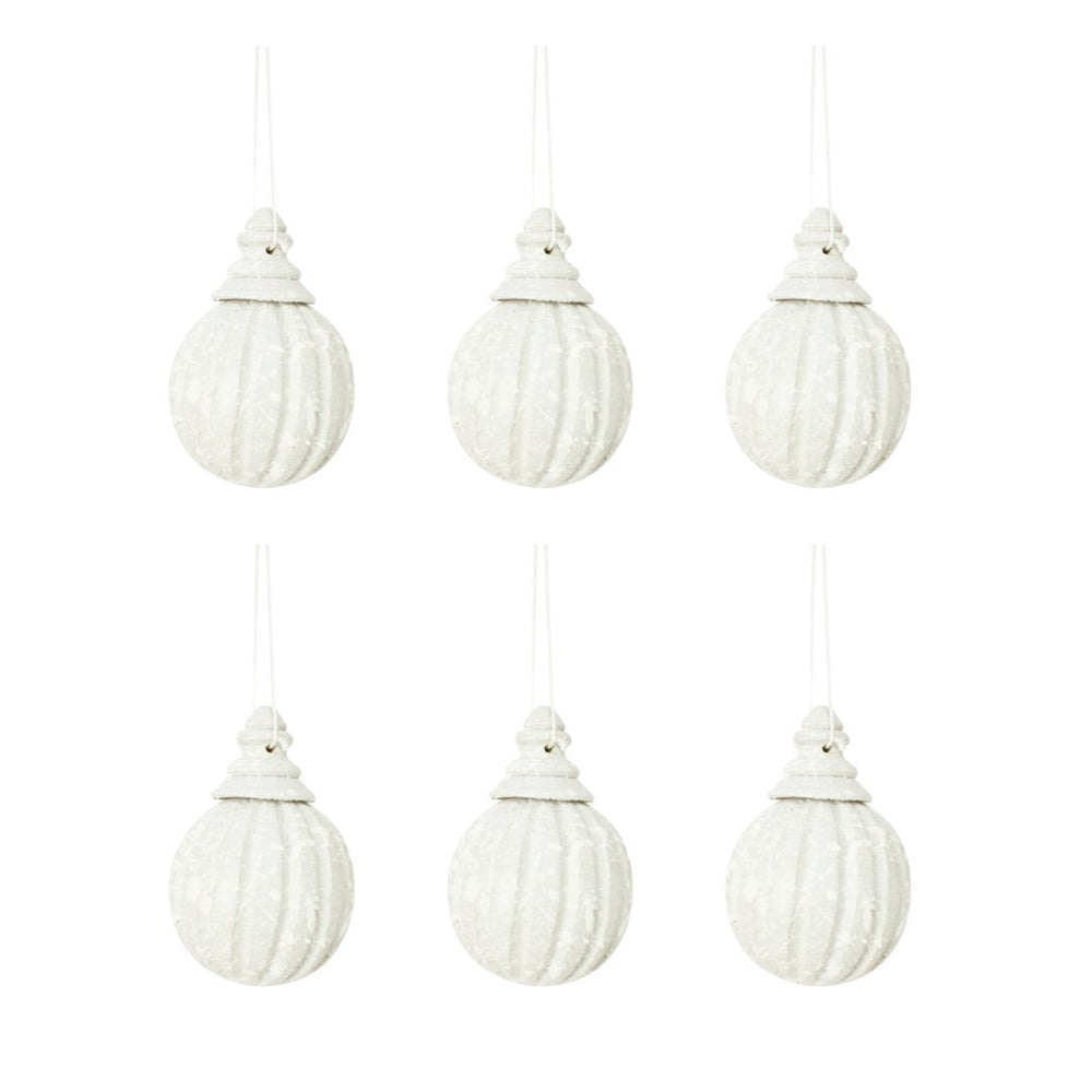 The White Xmas Hanger – M - Kerstbal - Hippie Monkey