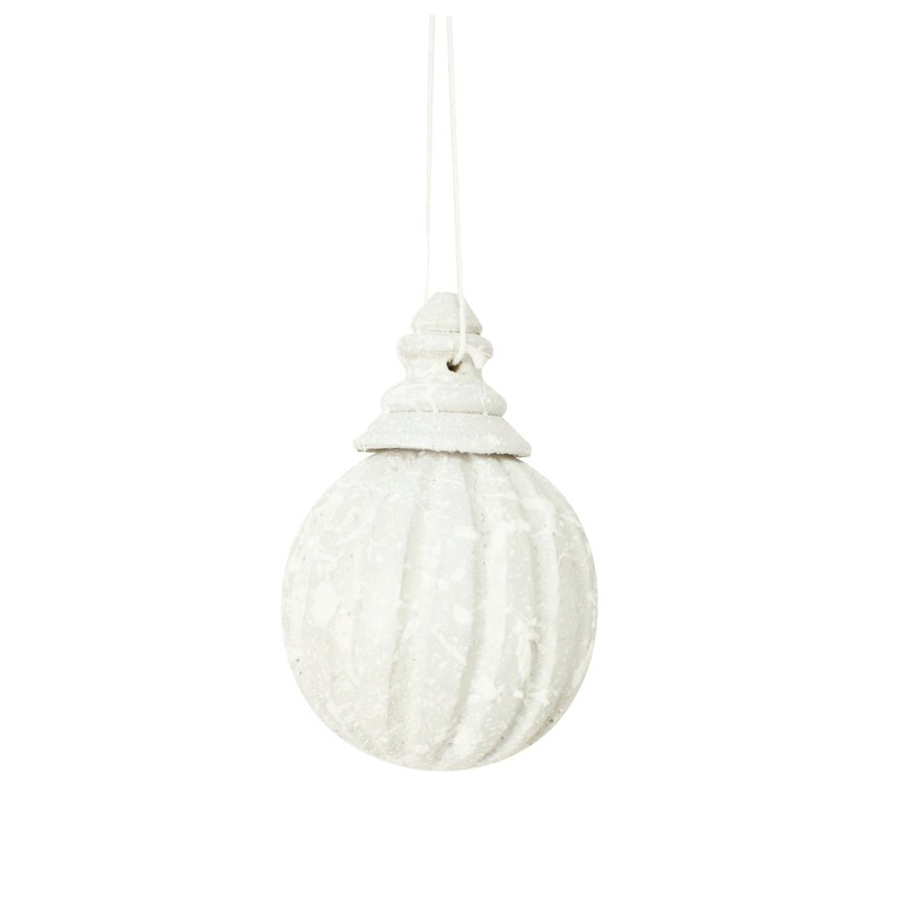 The White Xmas Hanger – M - Kerstbal - Hippie Monkey