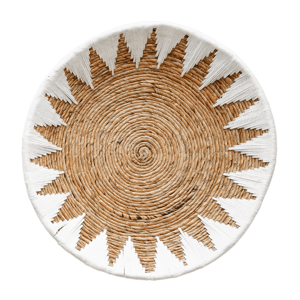 The Bamboo Star Plate - White - XL - Hippie Monkey - Bali Lifestyle Store