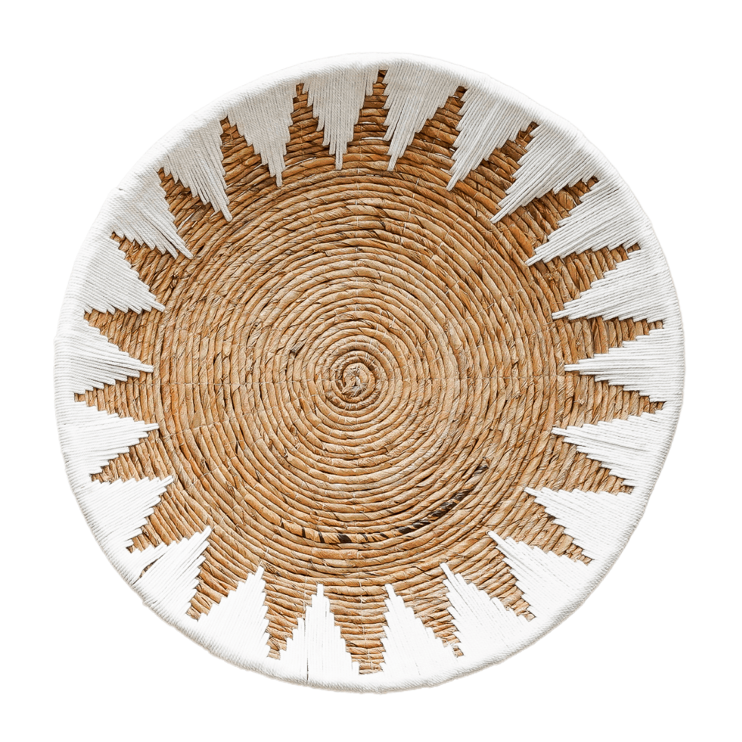 The Bamboo Star Plate - White - XL - Hippie Monkey - Bali Lifestyle Store