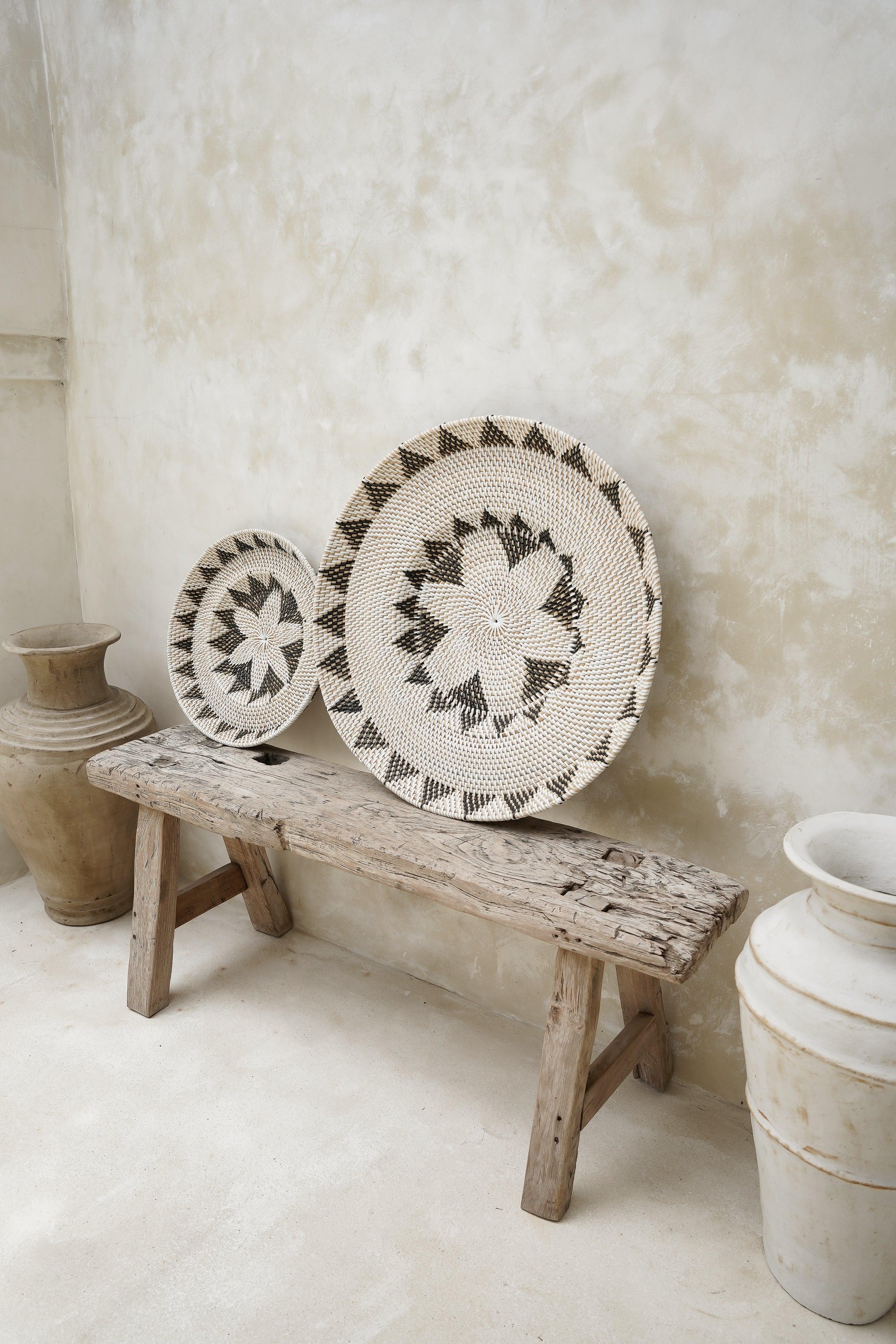 The Bali Original Wall Basket - White - L - Hippie Monkey - Bali Lifestyle Store