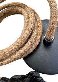 Electric Cable Lamp Cord - Natural Black - Hippie Monkey - Hippie Monkey - Wholesale B2B Dropshipping