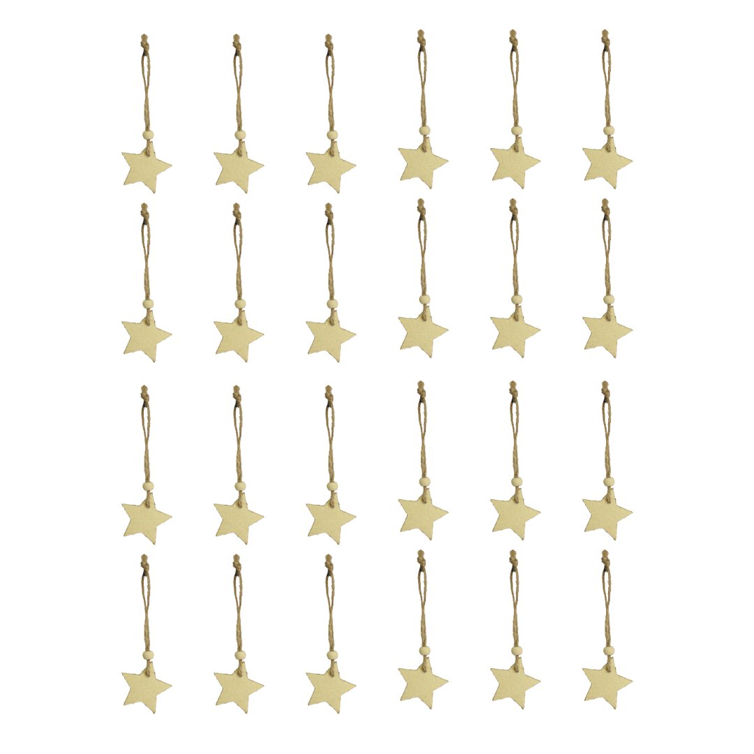 The Golden Star Tree Hanger – Set of 24 - Hippie Monkey - Hippie Monkey - Wholesale B2B Dropshipping