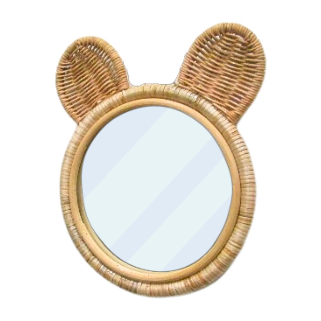 The Rattan Bear Mirror – Hippie Monkey - Hippie Monkey - Wholesale B2B Dropshipping