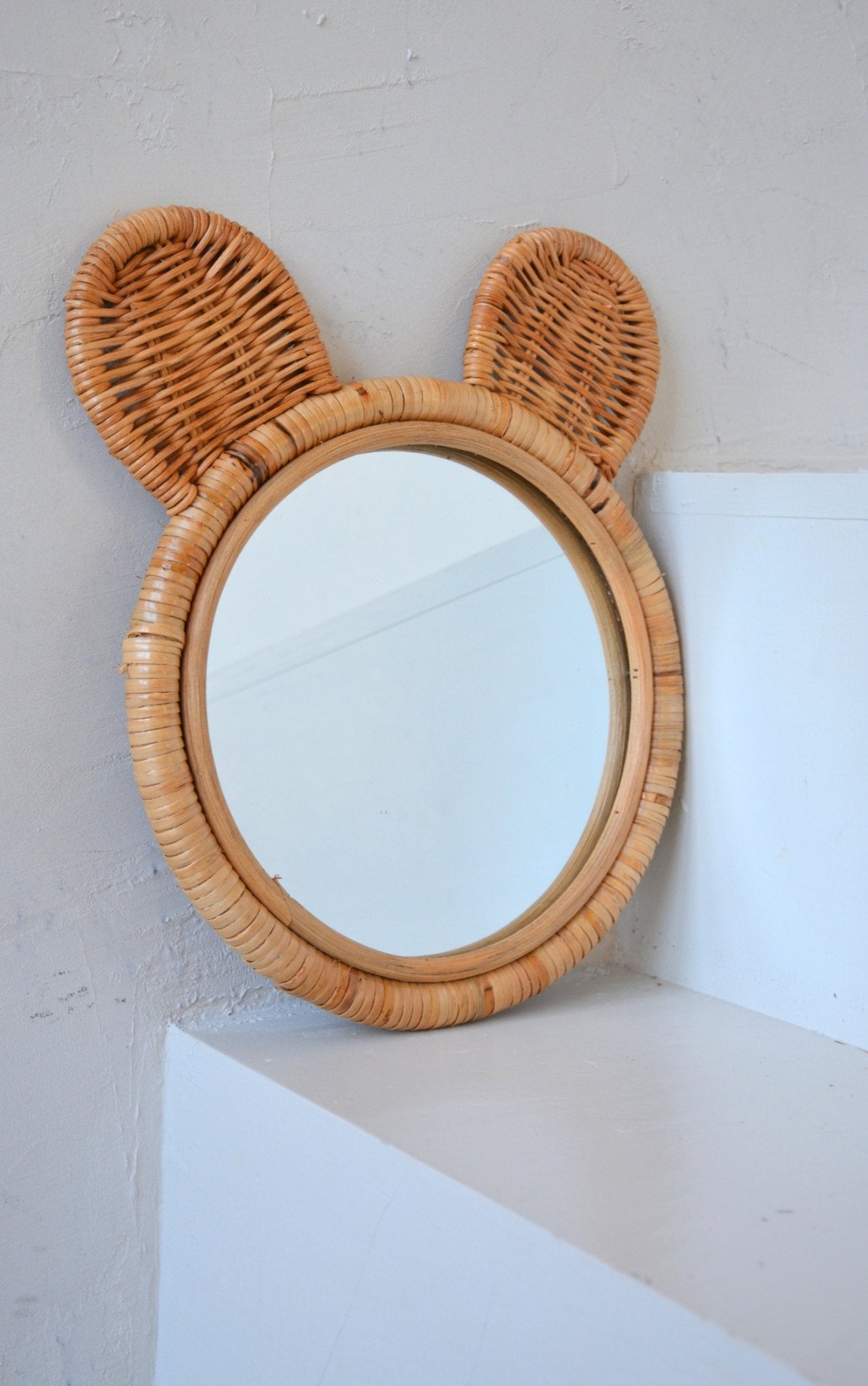 The Rattan Bear Mirror – Hippie Monkey - Hippie Monkey - Wholesale B2B Dropshipping