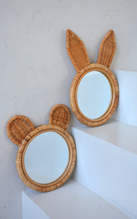 The Rattan Rabbit Mirror – Hippie Monkey - Hippie Monkey - Wholesale B2B Dropshipping