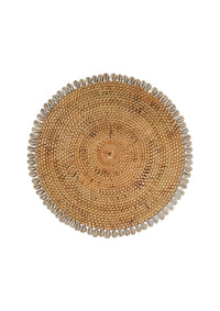 The Rattan Shell Placemat - Natural - Hippie Monkey - Hippie Monkey - Wholesale B2B Dropshipping