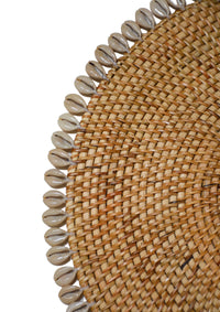 The Rattan Shell Placemat - Natural - Hippie Monkey - Hippie Monkey - Wholesale B2B Dropshipping