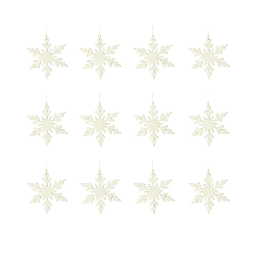 The White Snow Flake – Set of 12 - Hippie Monkey - Hippie Monkey - Wholesale B2B Dropshipping
