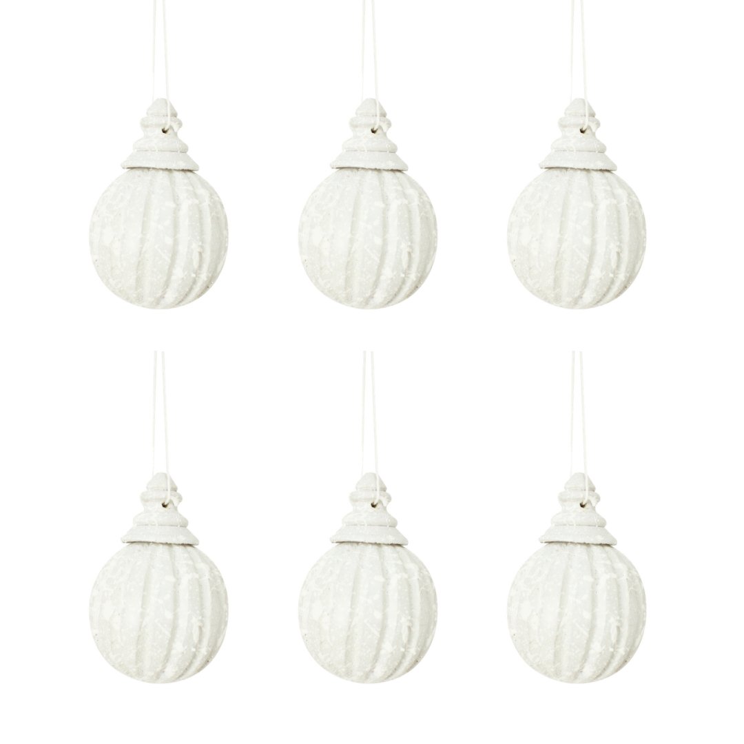 The White Xmas Hanger – L – Set of 6 - Hippie Monkey - Hippie Monkey - Wholesale B2B Dropshipping